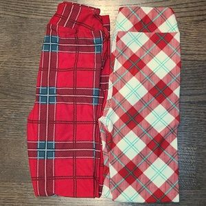 ❤💚Holiday bundle LuLaRoe leggings, L/XL